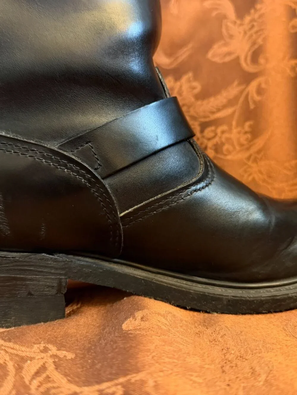 Vintage Walker Black Leather Engineer/Moto Boots Men's Size 7.5 (Women’s Sz 9) - Picture 6 of 15